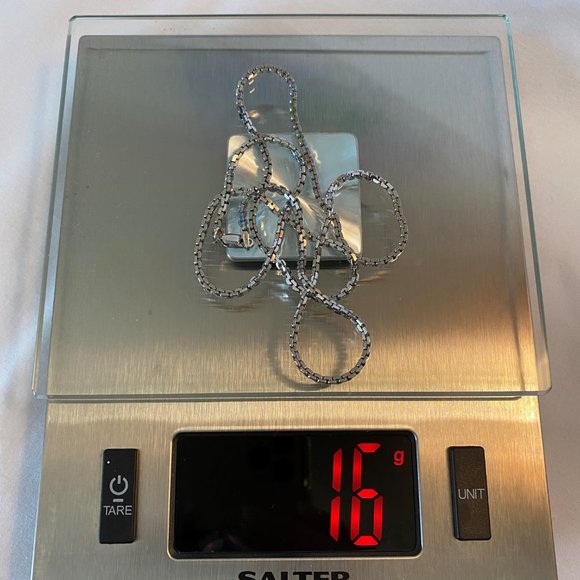 24" Box Silver Necklace - Picture 3 of 7